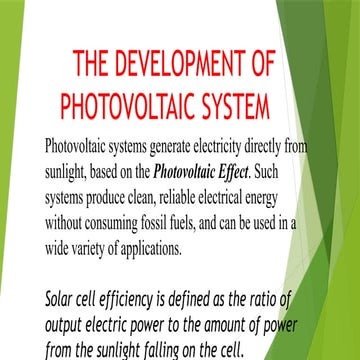 Solar pv systems | PPTX