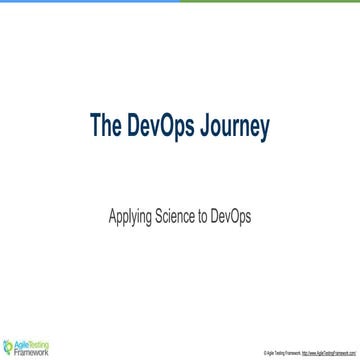 The dev ops journey