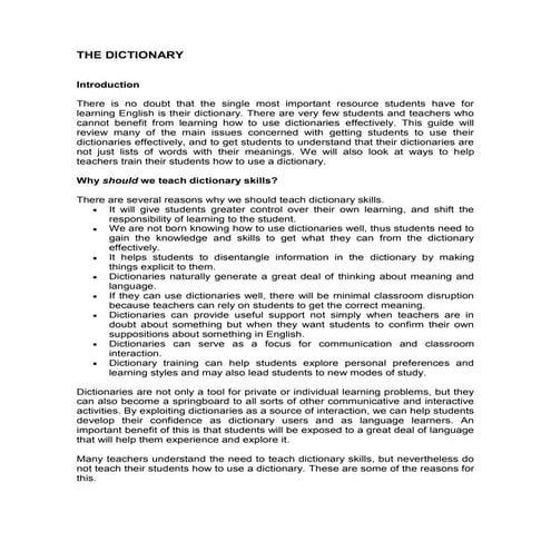The dictionary