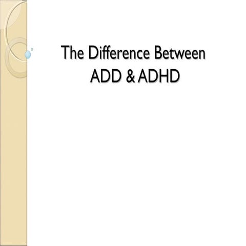 The Difference Between ADD & ADHD