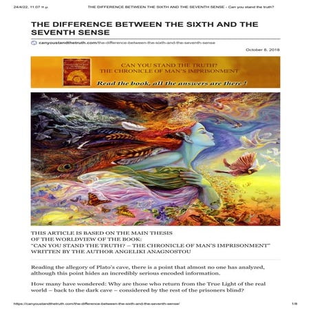 THE DIFFERENCE BETWEEN THE SIXTH AND THE SEVENTH SENSE 