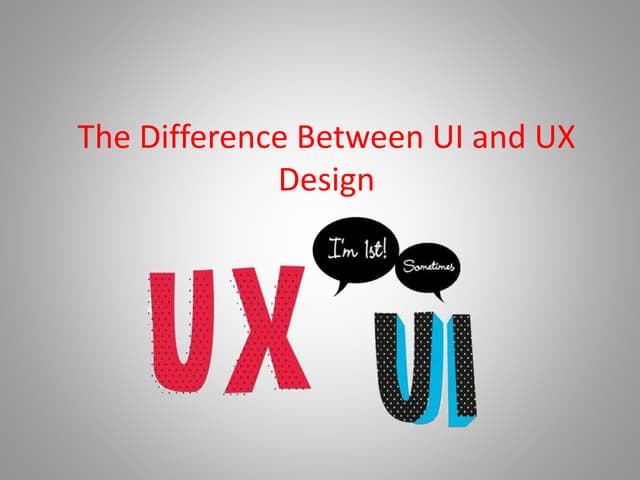 UX is not UI!