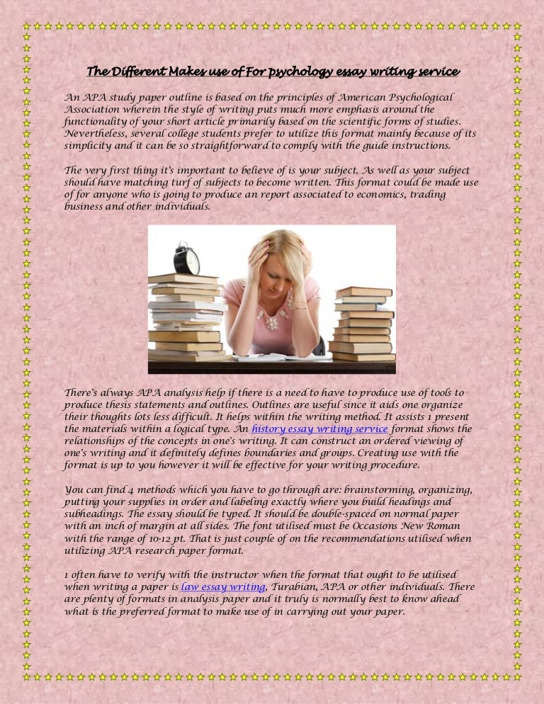 Psychology essay writers paypal