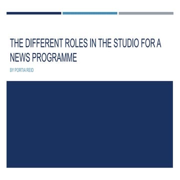 The different roles in the studio | PPTX