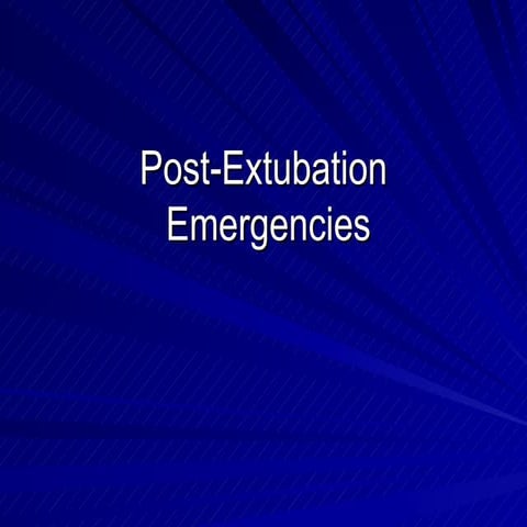 The difficult extubation