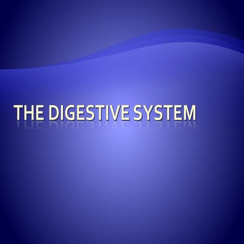 The digestive system | PPTX