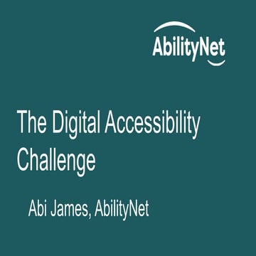 The digital accessibility challenge bett 2020