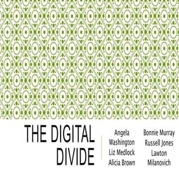 The digital divide