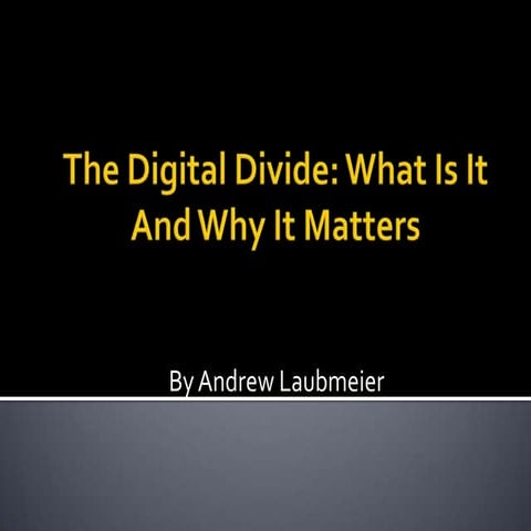 The digital divide 3552