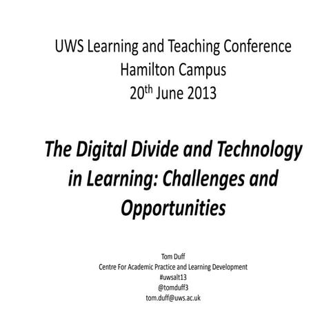 The digital divide presentation