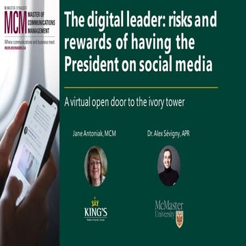 The digital leader   risks and rewards of having the president on social media