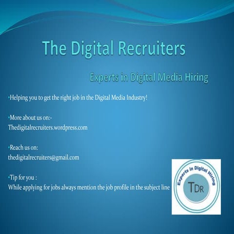 The Digital Recruiters - Experts in Digital Hiring