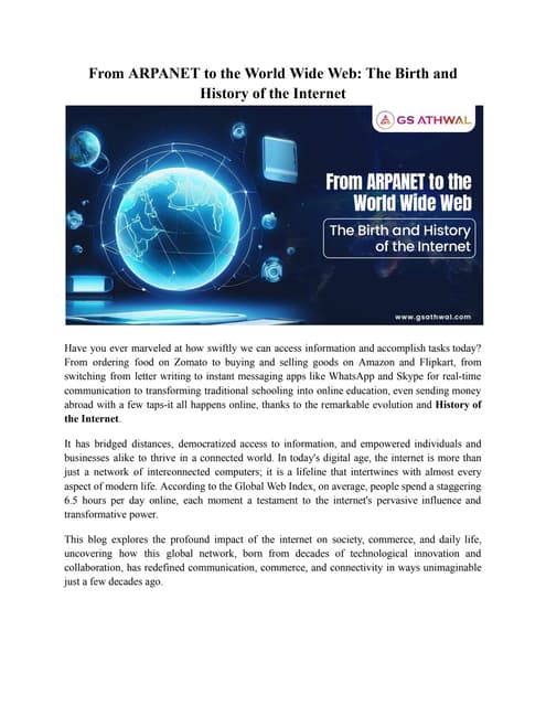 The Digital Revolution: A History of the Internet