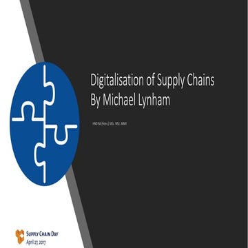 Digitalisation of Supply Chains by Michael Lynham 