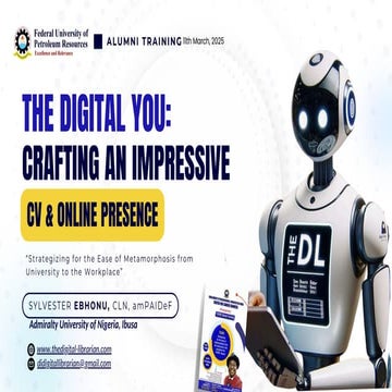 The Digital You - Crafting an Impressive CV and Online Presence - By Sylvester Ebhonu