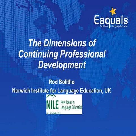 Opening Plenary: The Dimensions of Continuing Professional Development - Rod ...