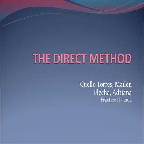 The direct method (1)