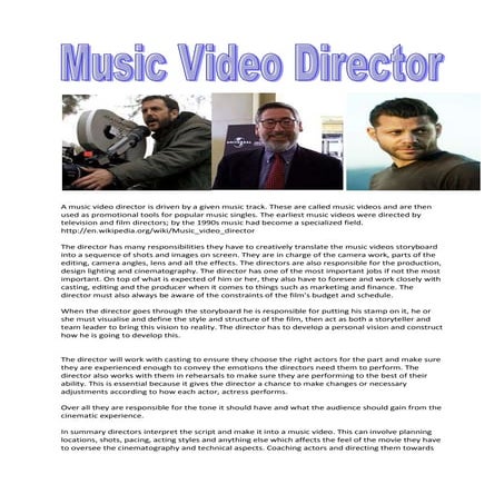 Music Video Director 