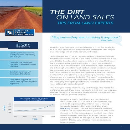 Coldwell Banker Commercial - The Dirt on Land Sales White Paper