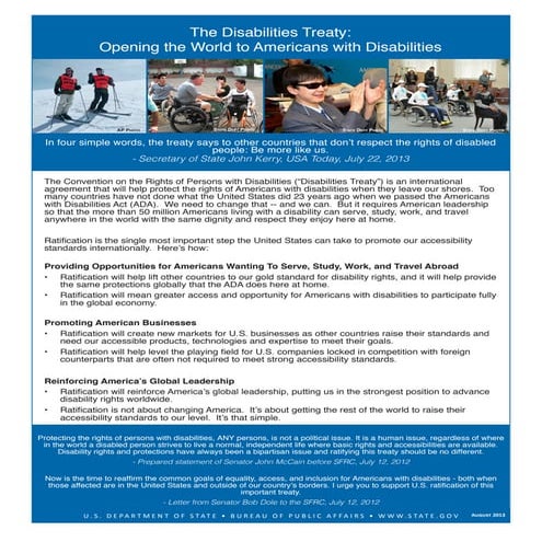 NACDD: The disabilities treaty   overview fact sheet