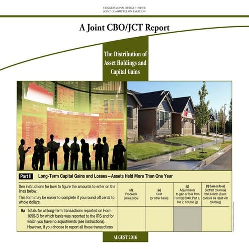 The Distribution of Asset Holdings and Capital Gains