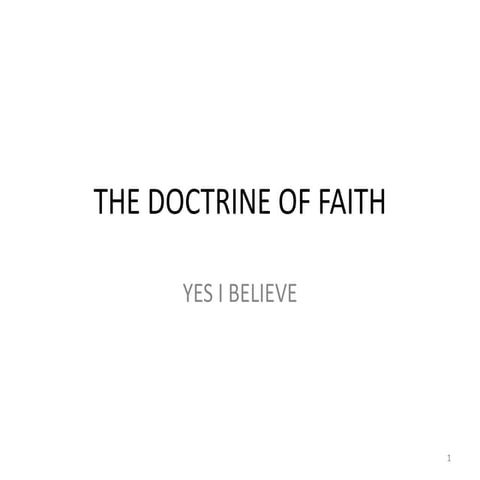The doctrine of faith