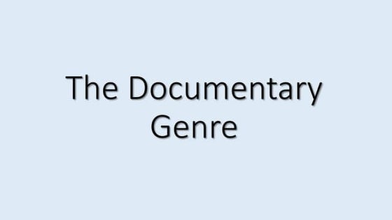 Tv documentary | PPT