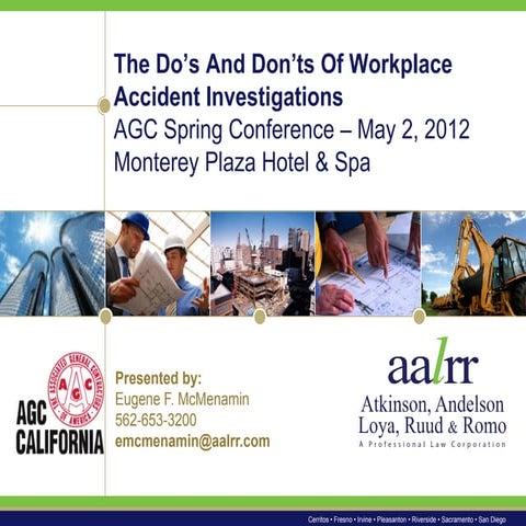 The Do's and Don'ts of Workplace Accident Investigations