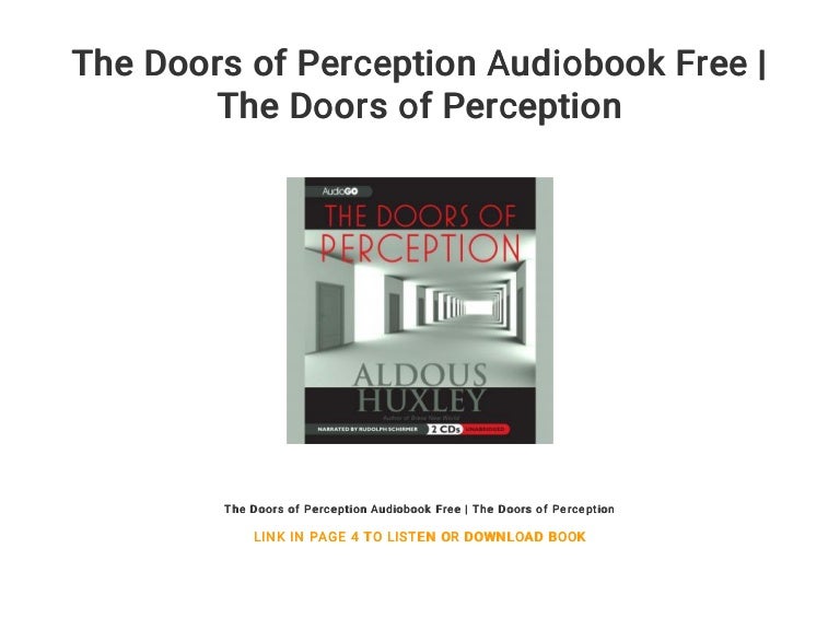 The Doors of Perception Audiobook Free The Doors of Perception