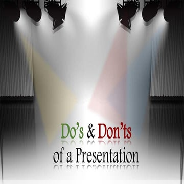 The do’s and don’ts of a presentation main