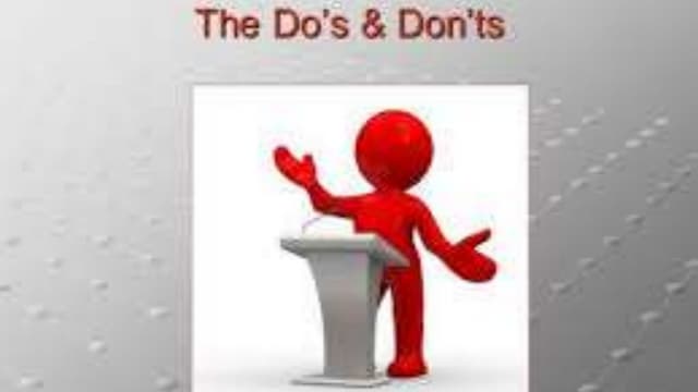 The do’s and don’ts of presentations