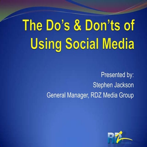 The do's & dont's of using social media