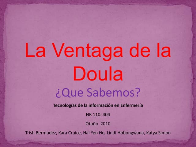 The doula advantage _Spanish version
