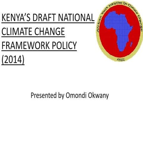 Kenya Draft National Climate Change Framework Policy 2014