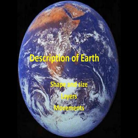 Description of the earth | PPTX