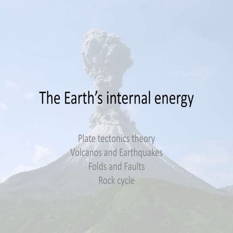 The earth’s internal energy