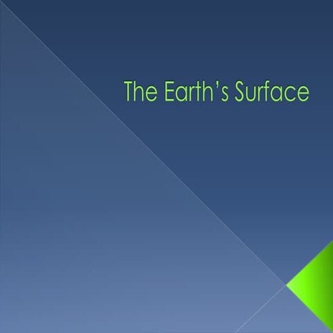 The earth’s surface