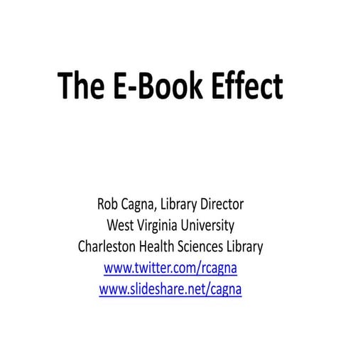 The E-Book Effect