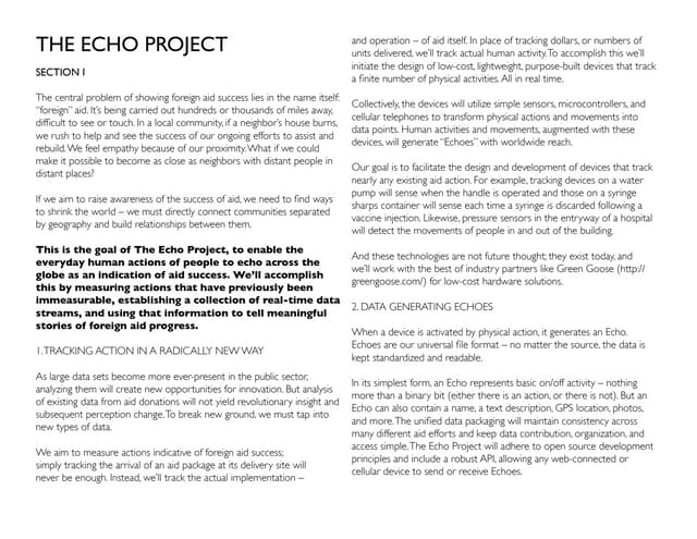 The Echo Project