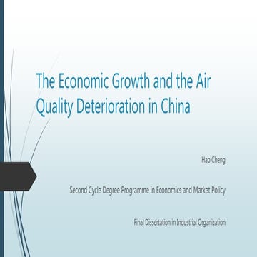 The Economic Growth and the Air Quality Deterioration