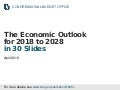 The Economic Outlook for 2018 to 2028 in 30 Slides