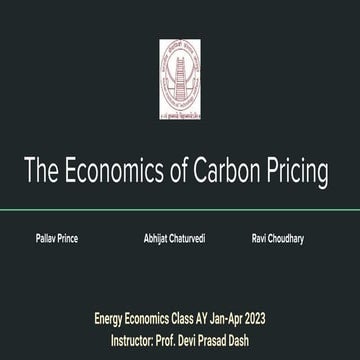 The Economics of Carbon Pricing | PPTX