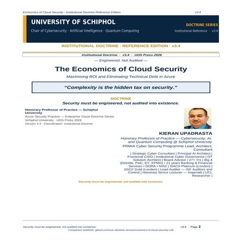 Economics of Cloud Security: Engineering ROI and Risk Management in ...