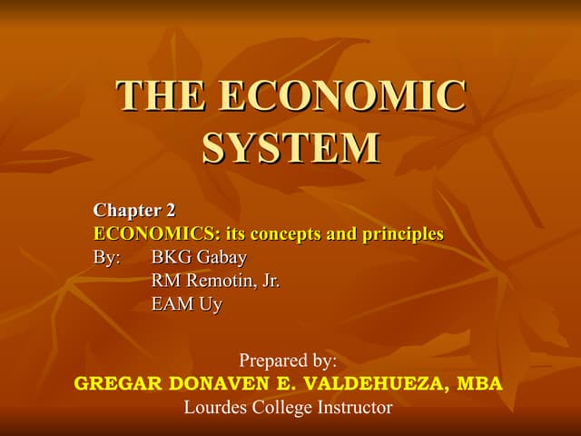 The Economic System