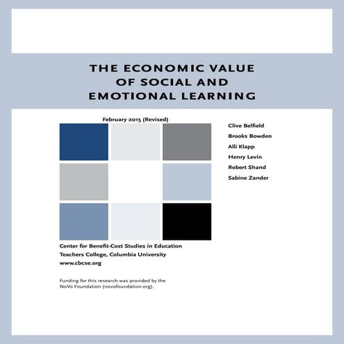 The economic value of social and emotional learning