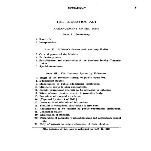 The Education Act of jamaica an act taht explain the whole educational manage...