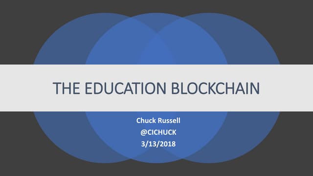 The Education Blockchain