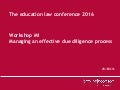 Browne Jacobson - Education Law Conference 2016 - Workshop stream 1, Efficient and effective MATs