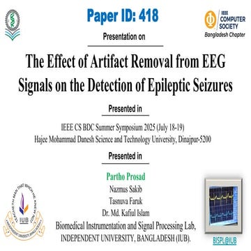 The Effect of Artifact Removal from EEG Signals on the Detection of Epileptic...