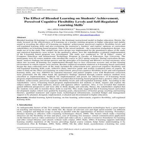 The effect of blended learning on students’ achievement, | PDF